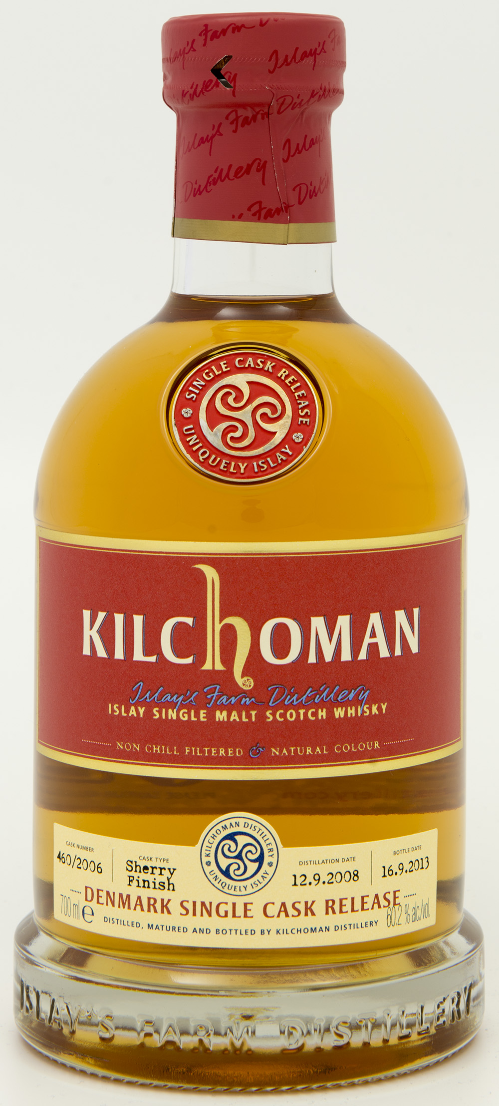 Billede: DSC_8199 - Kilchoman Denmark Single Cask Release 460-2006 - bottle front.jpg