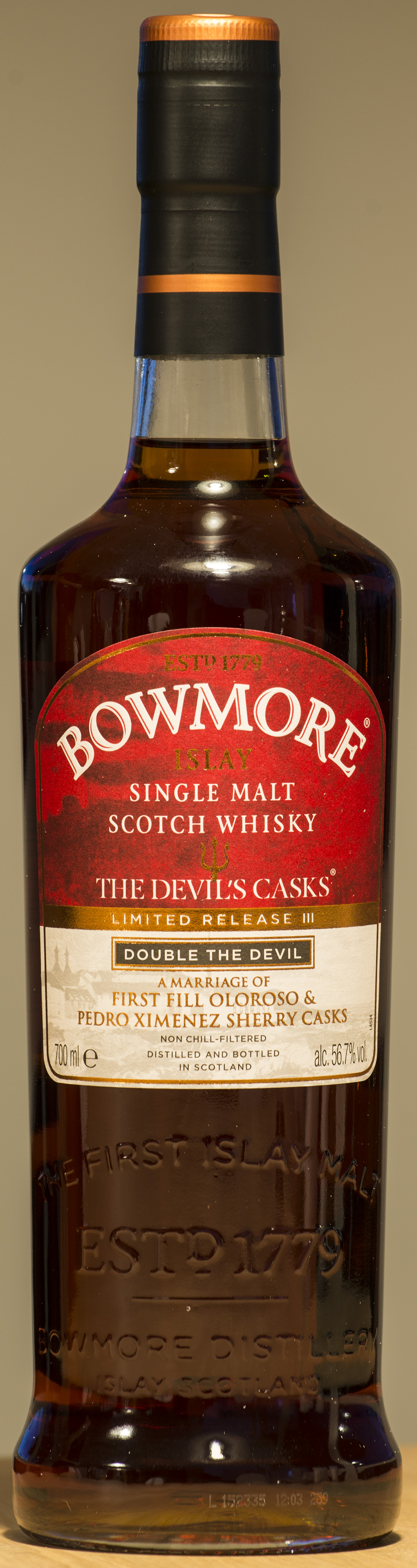 Billede: DSC_9079 - Bowmore Devils Cask Batch III - bottle front.jpg