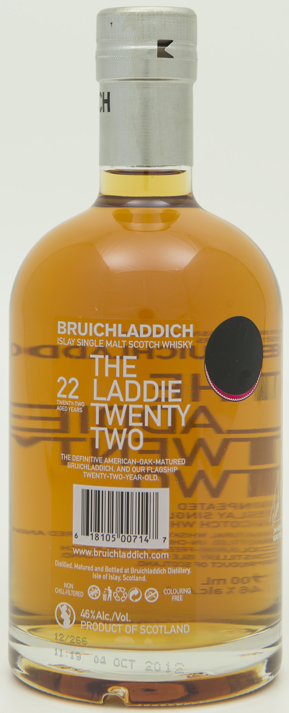 Billede: DSC_0773 - Bruichladdich The Laddie Twenty Two - bottle back.jpg