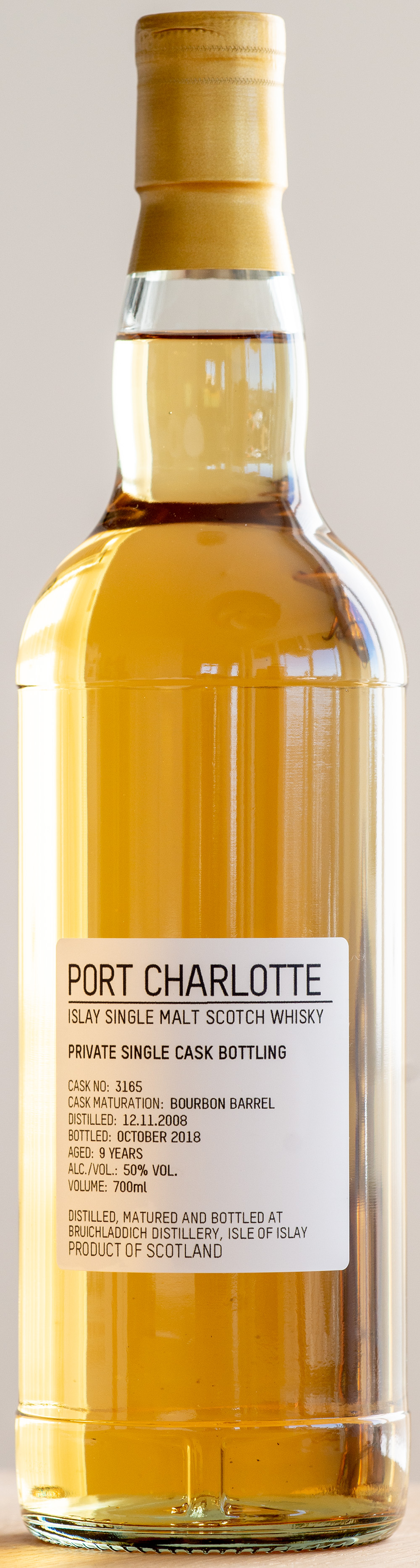 Billede: DSC_6636 - Port Charlotte Private Cask no 3165 (2008-2018) - bottle.jpg