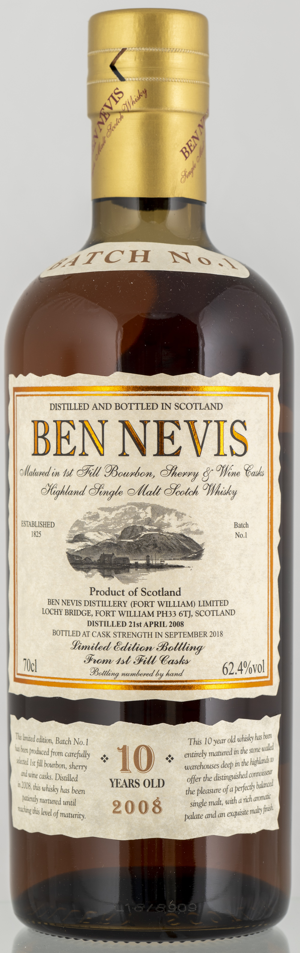 Billede: PHC_2584 - Ben Nevis 10 Batch No. 1 Limited Edition - bottle front.jpg