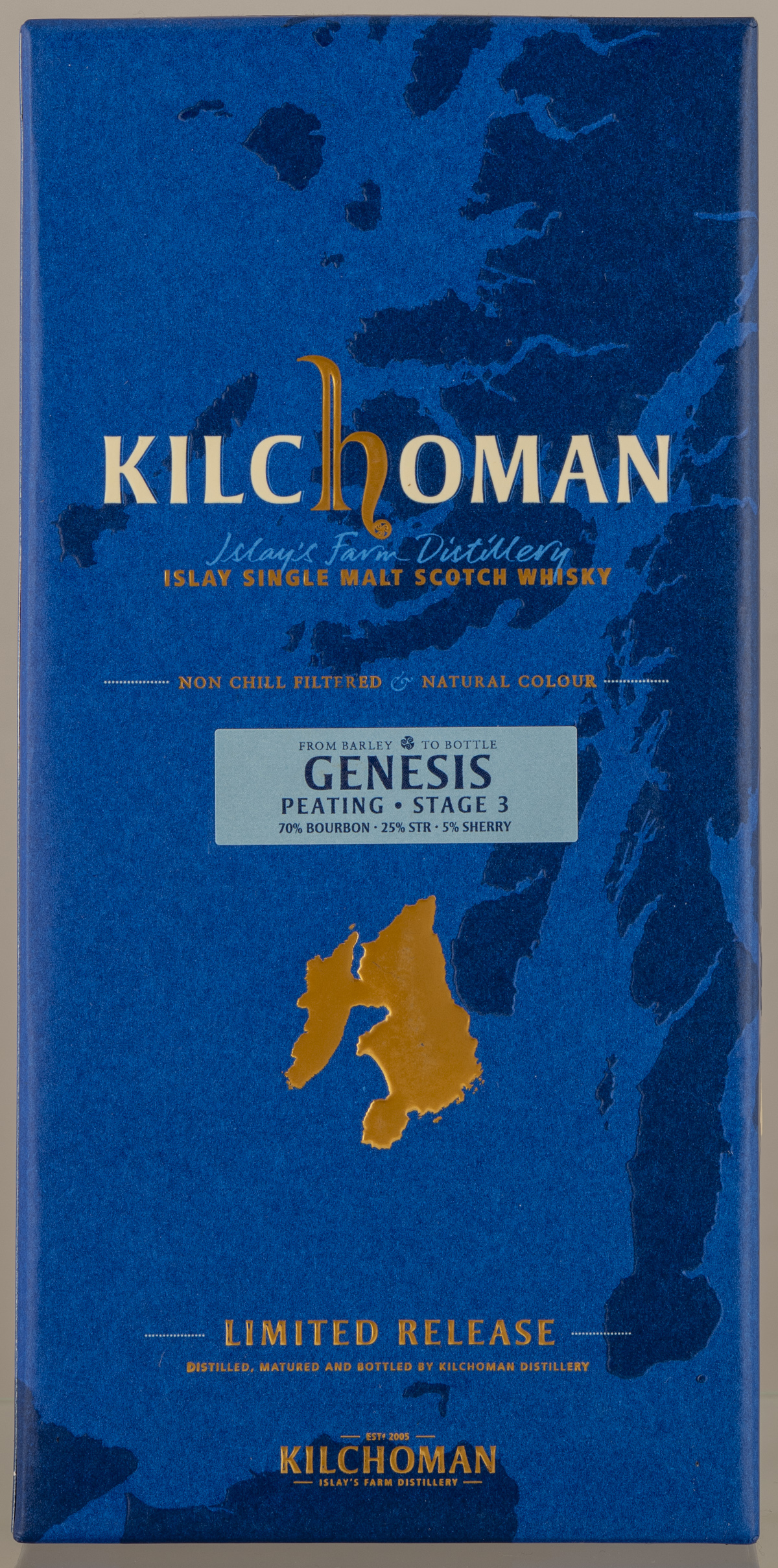 Billede: D85_8362 - Kilchoman Genesis Peating - Stage 3 - box front.jpg