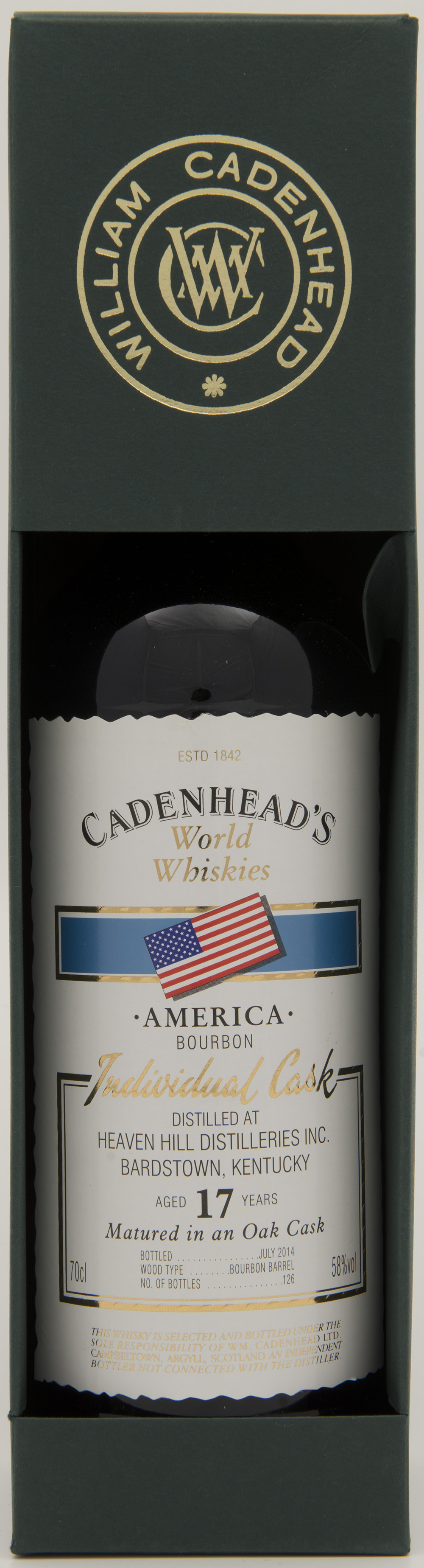 Billede: DSC_4833 - Cadenheads World Whiskies - Heaven Hill 17 years - bottle in box.jpg