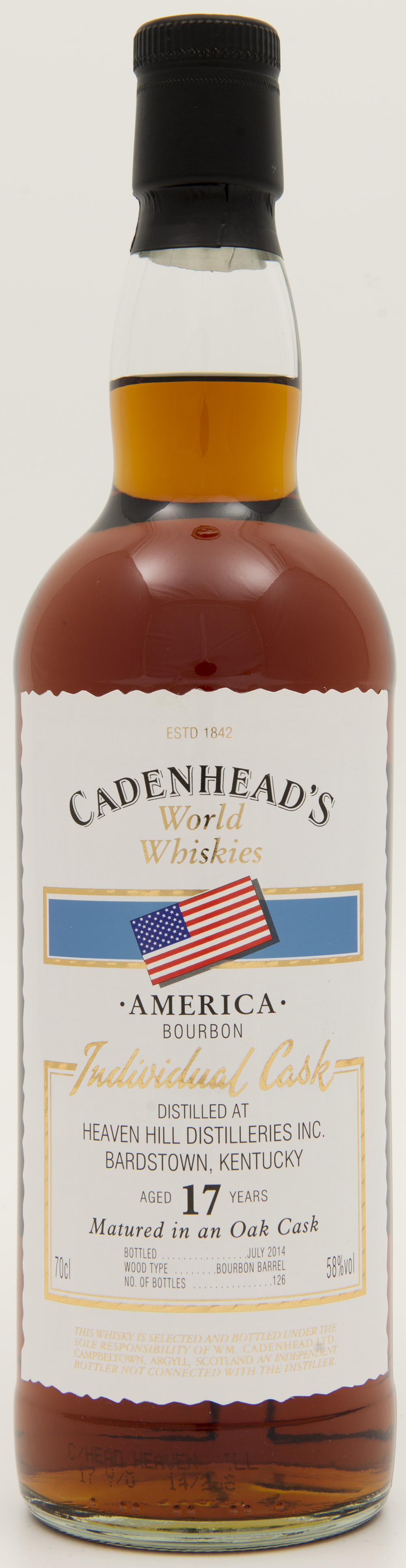 Billede: DSC_4834 - Cadenheads World Whiskies - Heaven Hill 17 years - bottle front.jpg