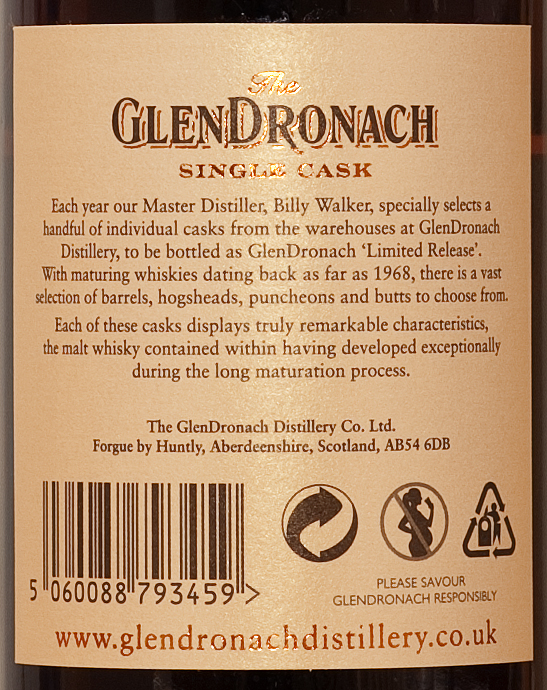 Billede: glendronach 1994 cask 97 - back label.jpg