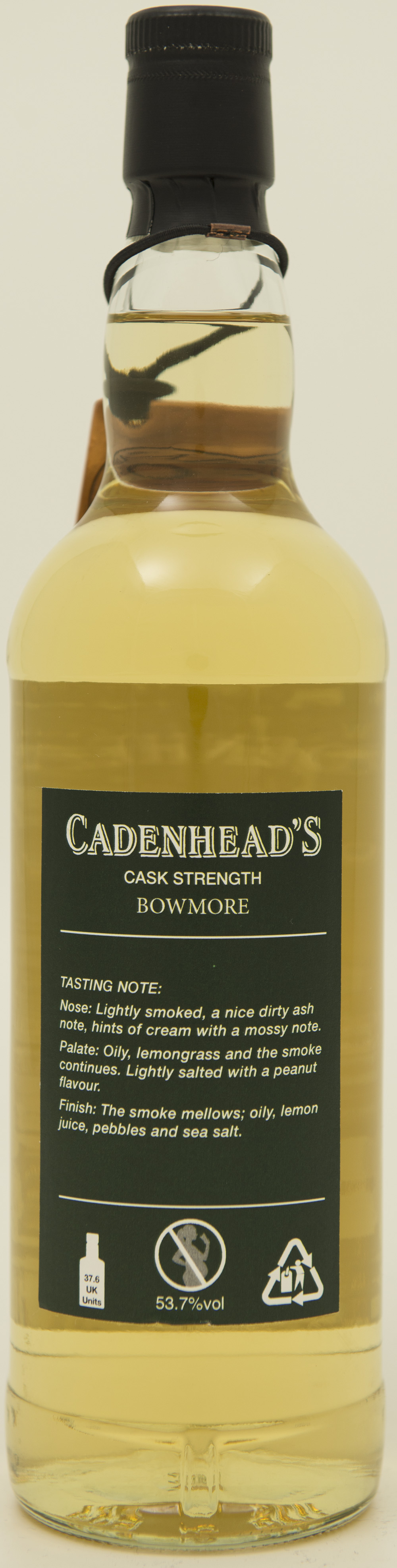 Billede: DSC_3744 - Cadenhead's Authentic Collection Bowmore 14 - bottle back.jpg