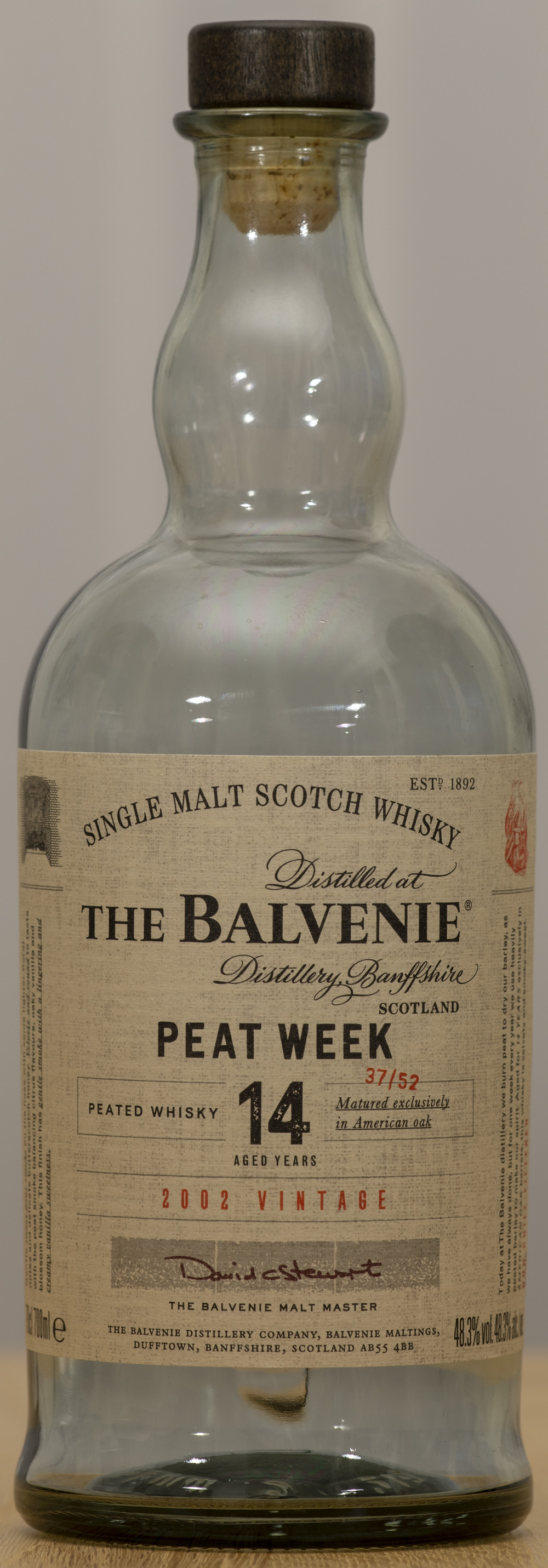 Billede: PHC_1555 - Balvenie Peet Week - bottle front.jpg