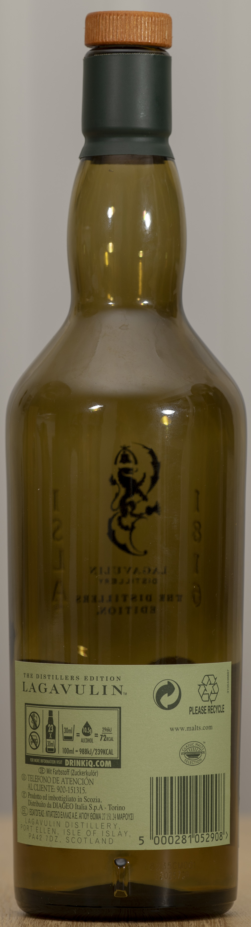 Billede: PHC_1587 - Lagavulin Distillers Edition - bottle back.jpg