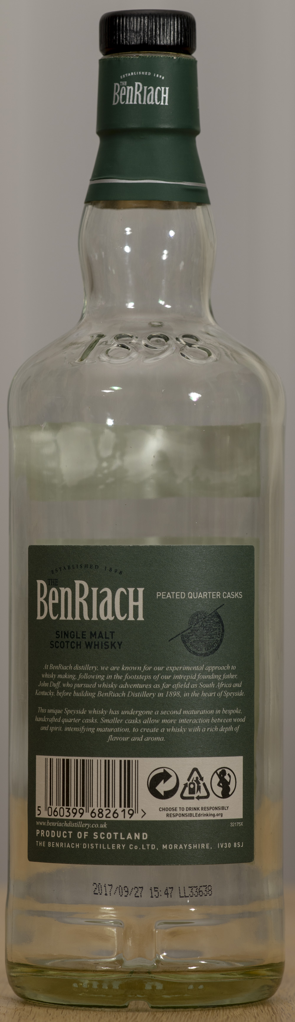 Billede: PHC_1579 - Benriach Peated Quarter Cask - bottle back.jpg