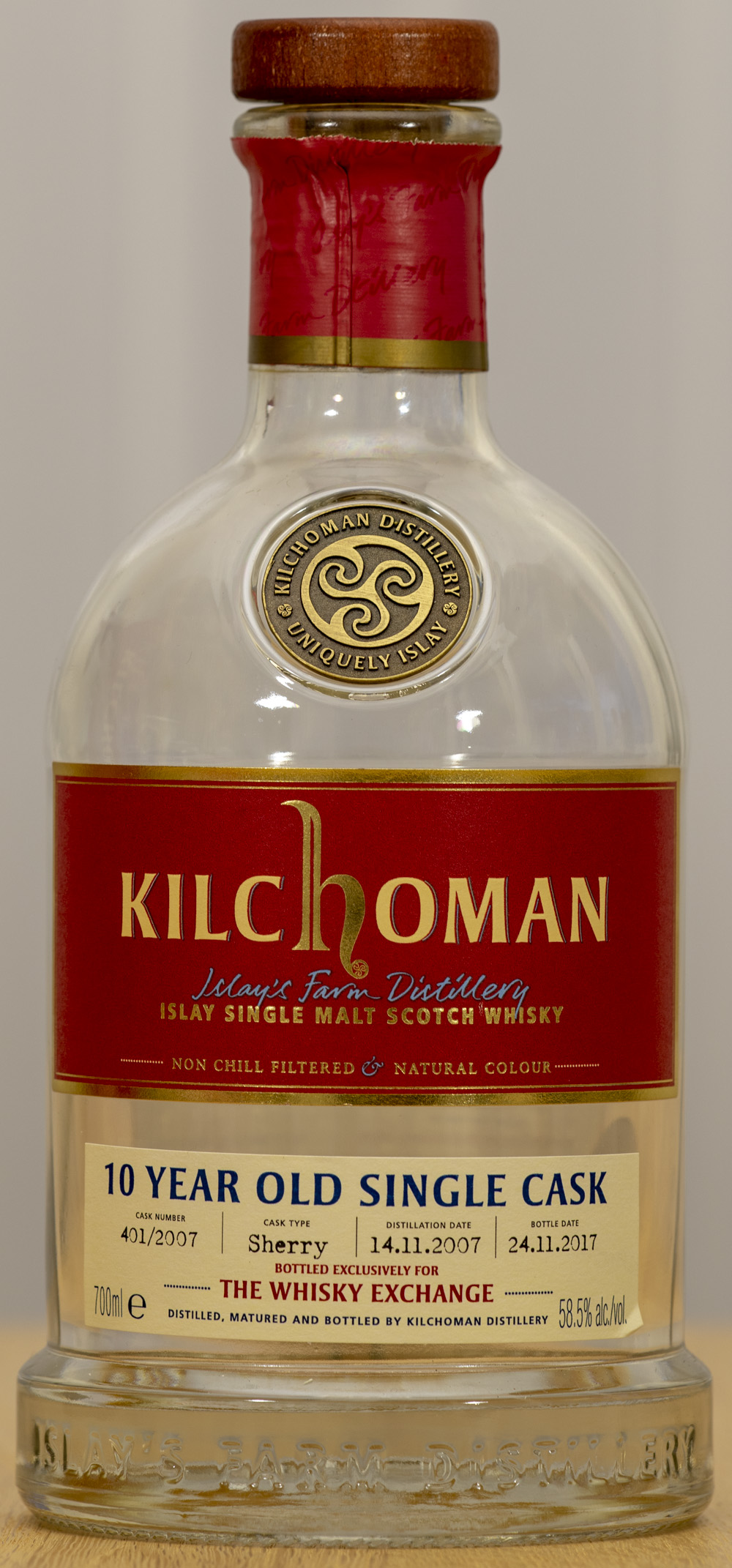 Billede: PHC_1546 - Kilchoman 10 year Whisky Exchange - bottle front.jpg
