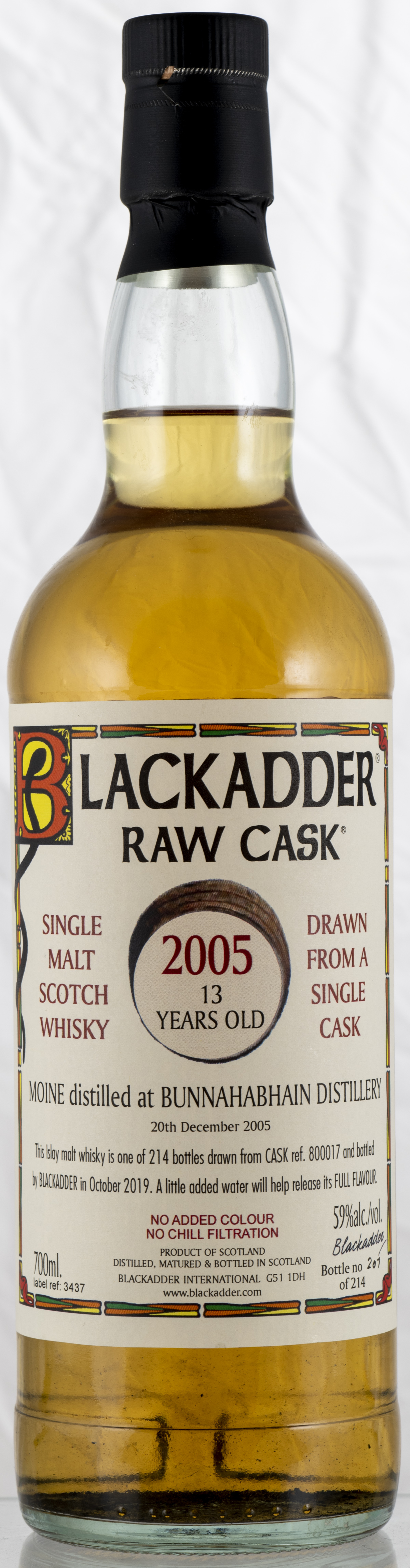 Billede: PHC_4010 - Blackadder Raw Cask Bunnahabhain 13 - bottle front.jpg