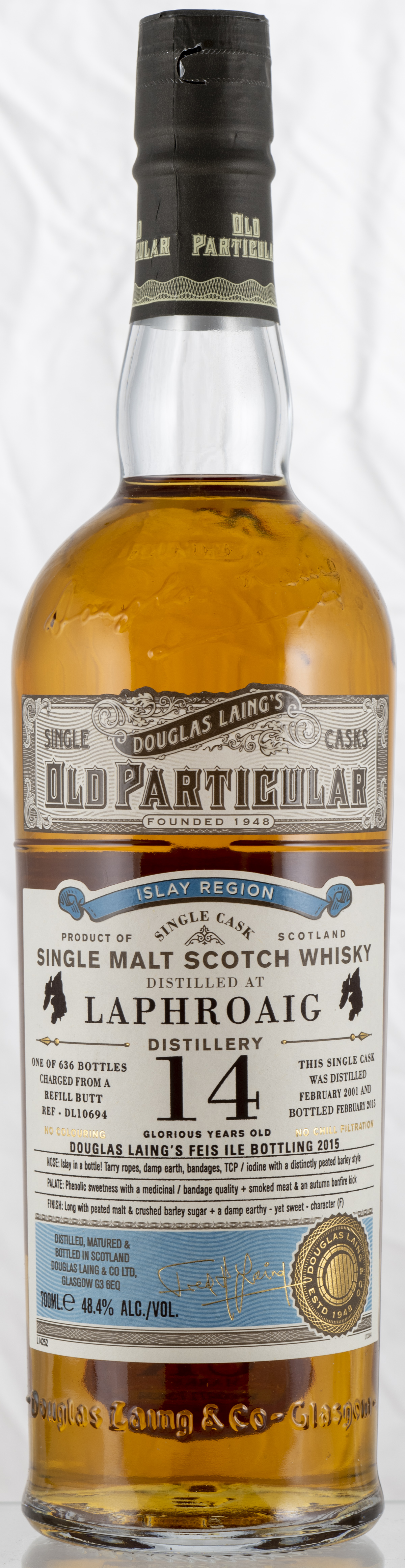 Billede: PHC_3999 - Douglas Laing Old Particular Laphroiag 14 (Feis Isle 2015) - bottle front.jpg
