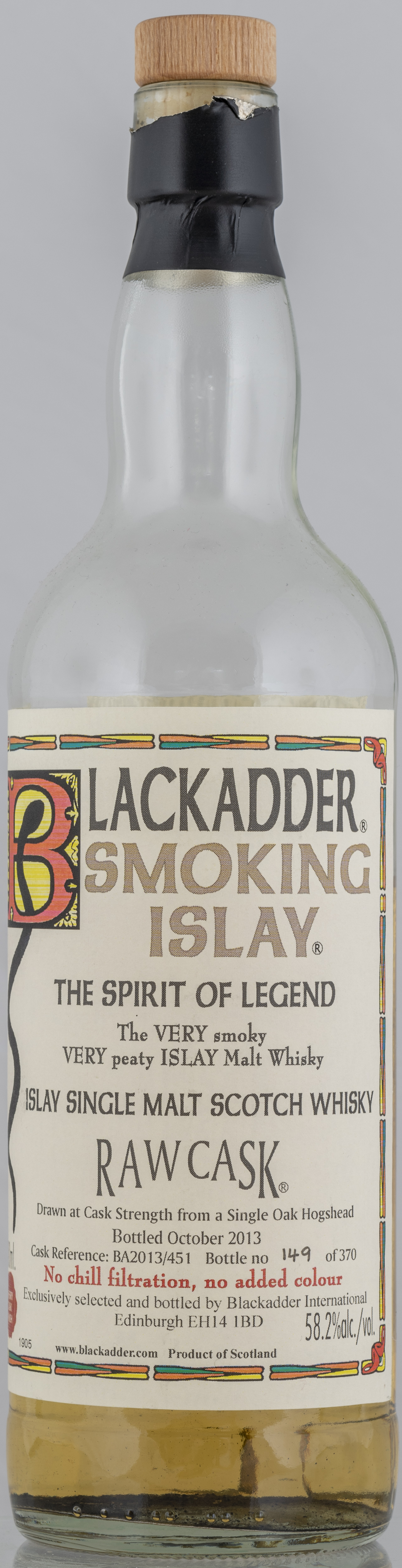 Billede: PHC_7282 - Blackadder Smoking Islay BA2013-451 - bottle front.jpg