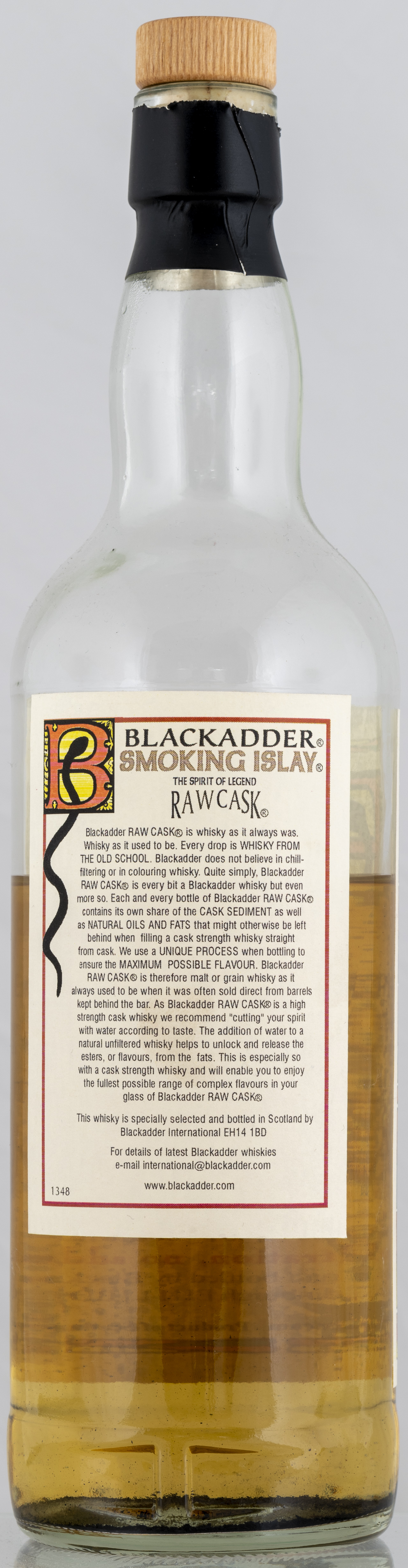 Billede: PHC_7283 - Blackadder Smoking Islay BA2013-451 - bottle back.jpg