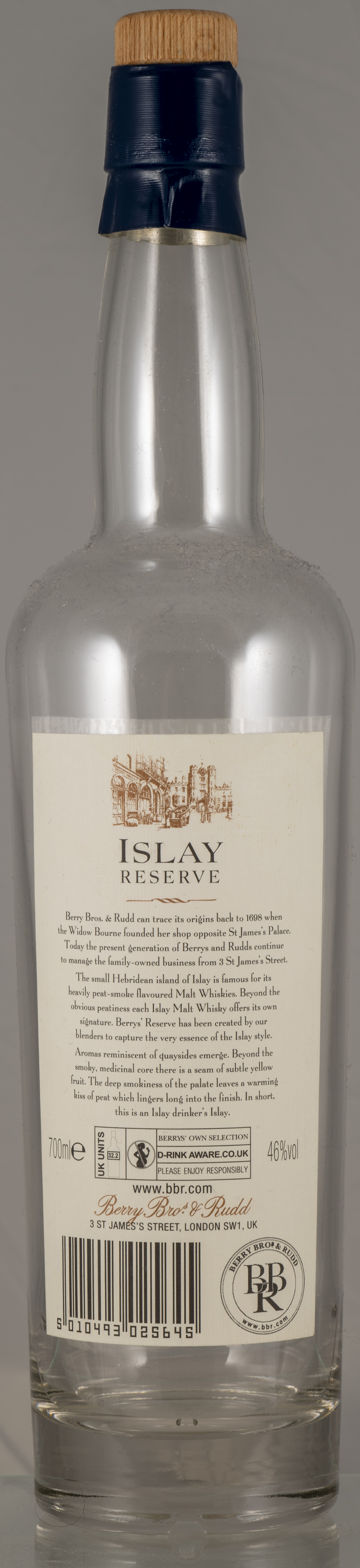 Billede: PHC_7136 - Berrys - Islay Reserve - bottle back.jpg