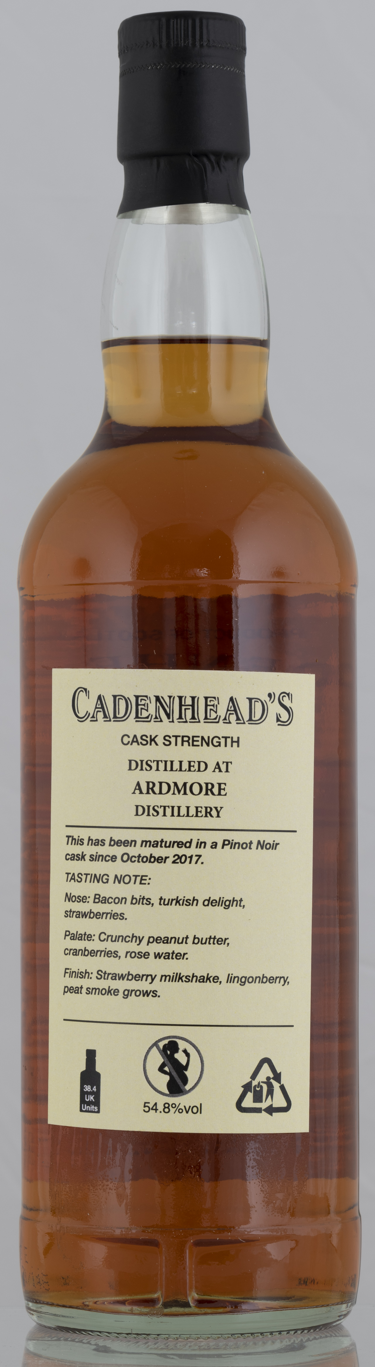 Billede: PHC_7267 - Cadenhead Wine Cask 10 year Ardmore - bottle back.jpg