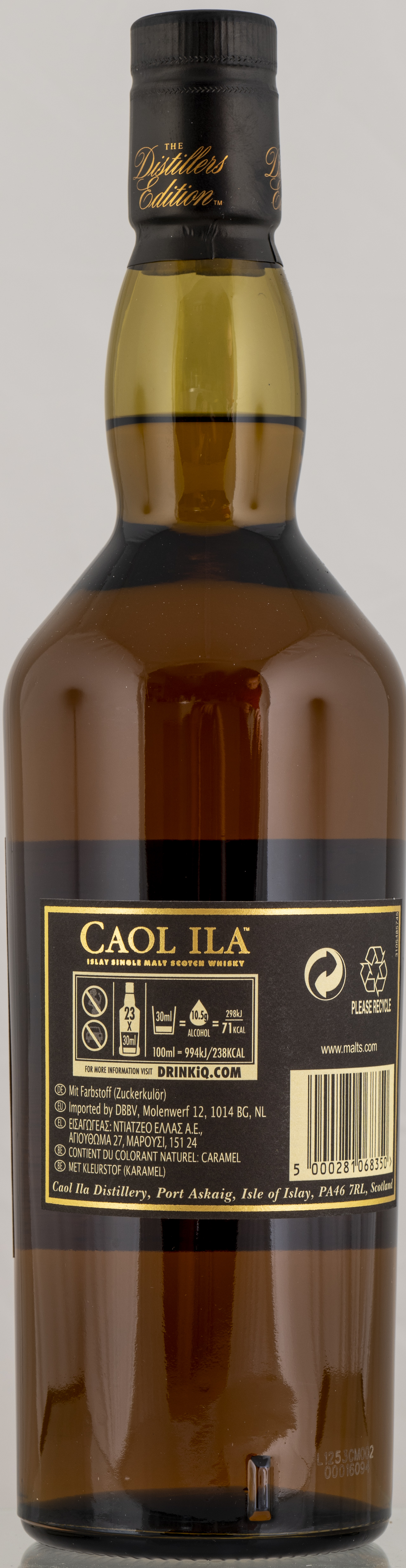 Billede: PHC_7303 - Caol Ila Distillers Edition 2009-2021 C-si 8-481 - bottle back.jpg