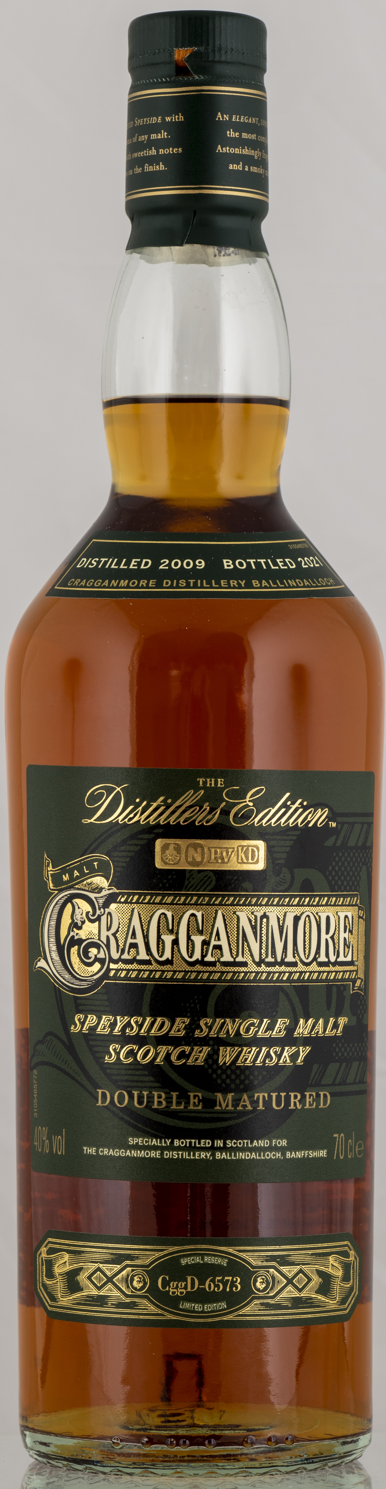 Billede: PHC_7310 - Cragganmore Distillers Edition 2009-2021 CggD-6573 - bottle front.jpg