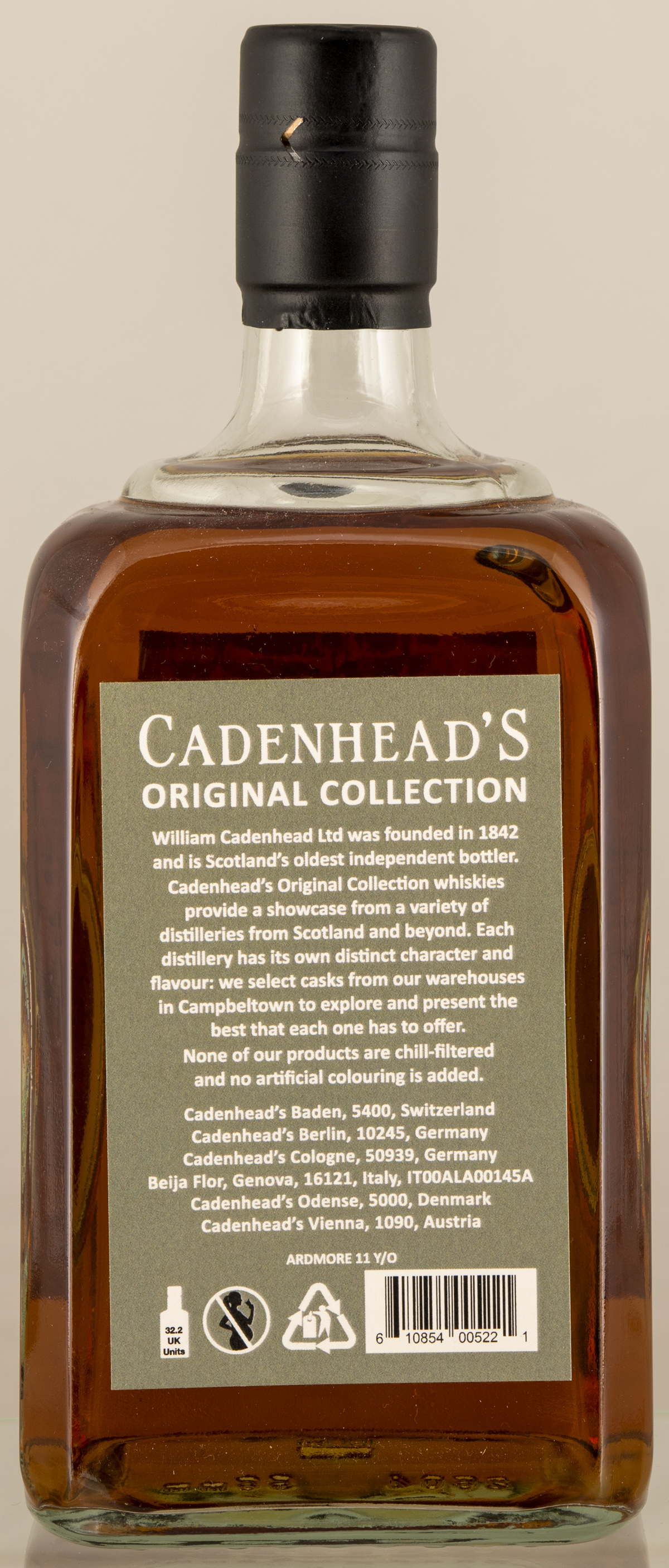 Billede: D85_8370 - Cadenhead Original Collection Ardmore 11 - bottle back.jpg