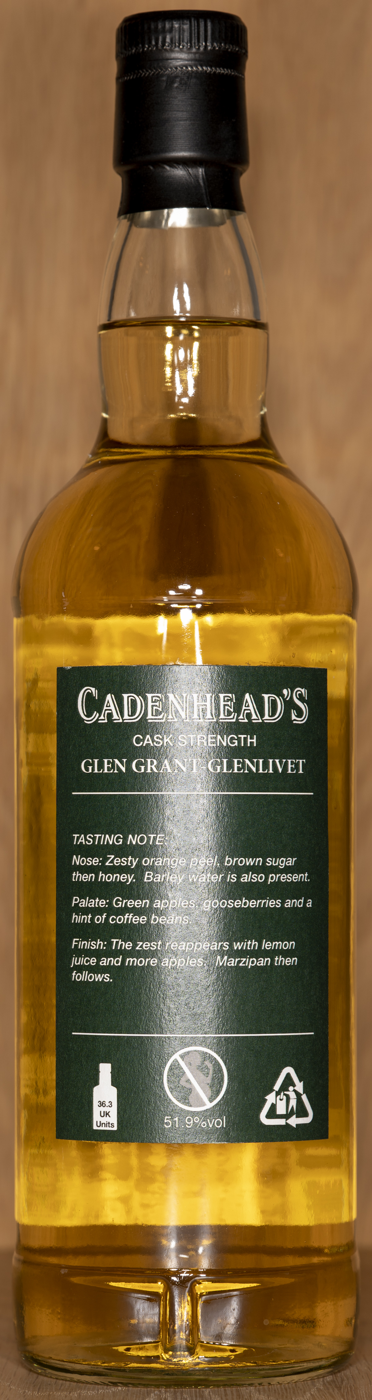 Billede: DSC_5021 - Cadenheads Authentic Collection Glen Grant 20 - bottle back.jpg