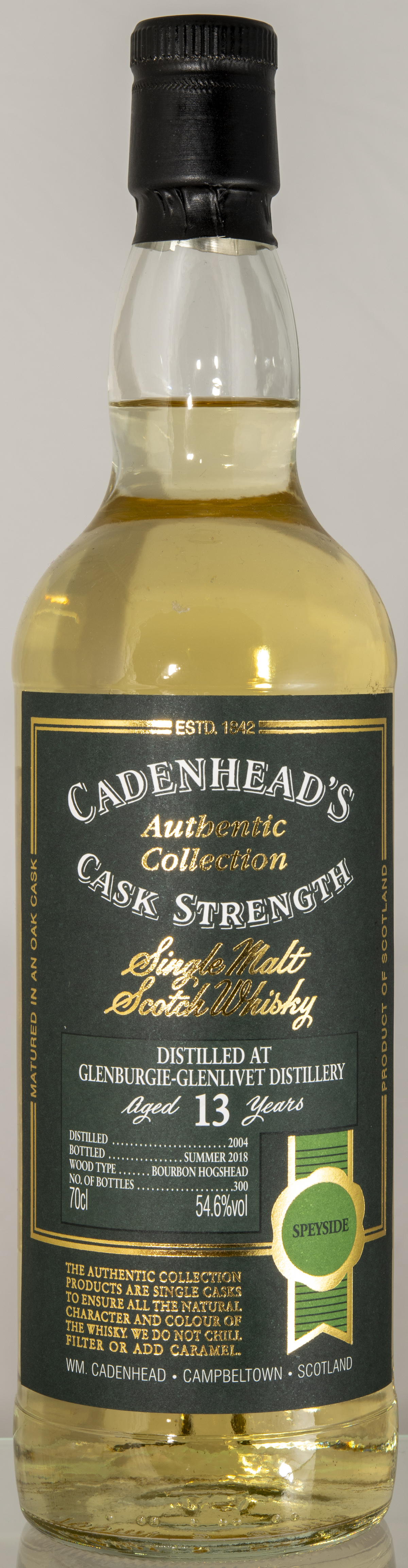 Billede: D85_8334 - Cadenhead Authentic Collection - Glenburgie-Glenlivet 13 - bottle front.jpg