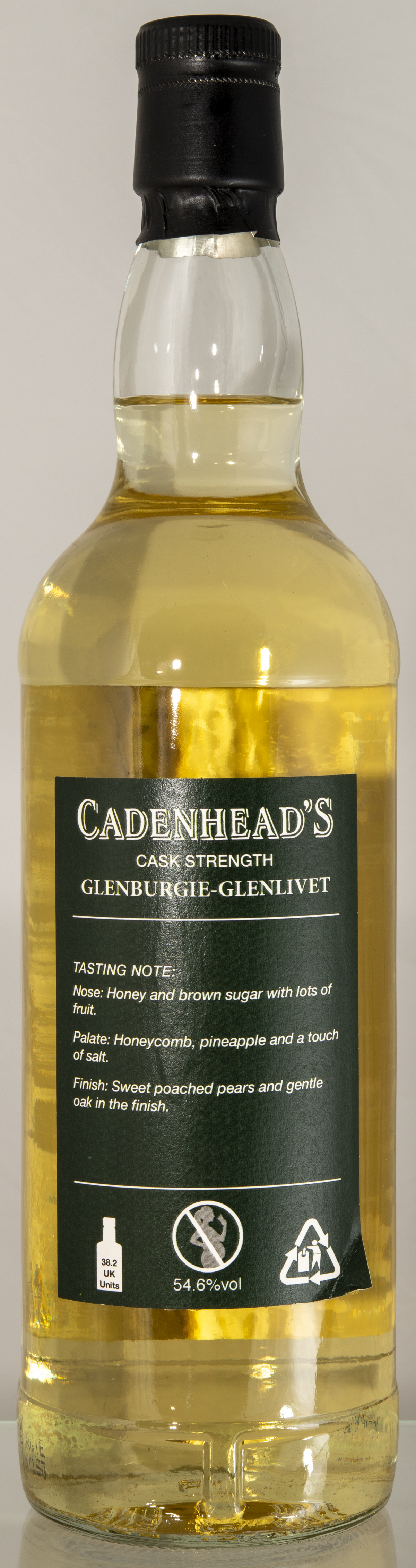 Billede: D85_8335 - Cadenhead Authentic Collection - Glenburgie-Glenlivet 13 - bottle back.jpg