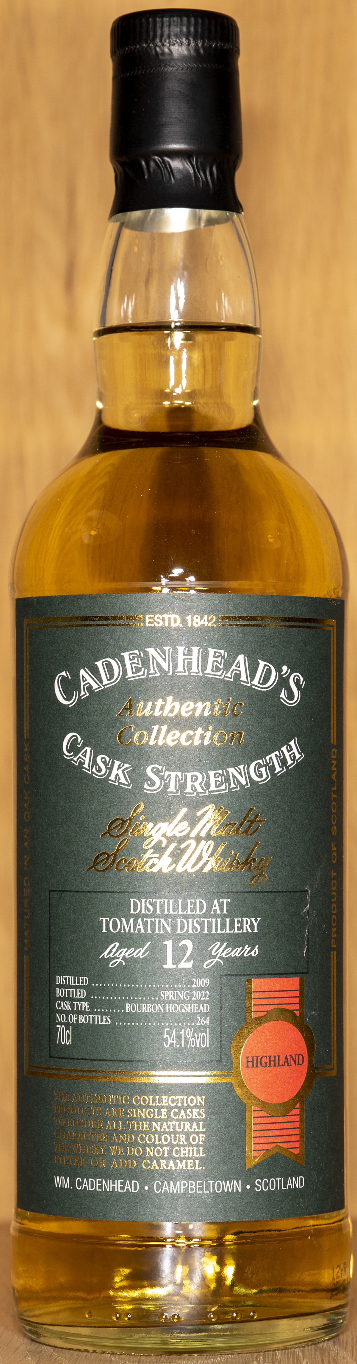 Billede: DSC_5006 - Cadenheads Authentic Collection Tomatin 12 - bottle front.jpg