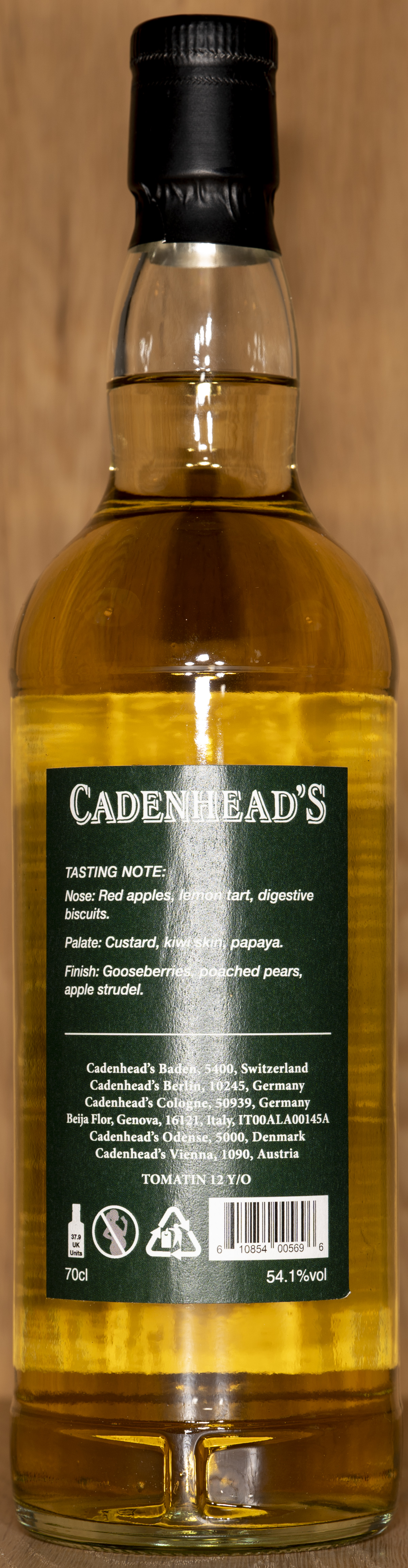 Billede: DSC_5007 - Cadenheads Authentic Collection Tomatin 12 - bottle back.jpg
