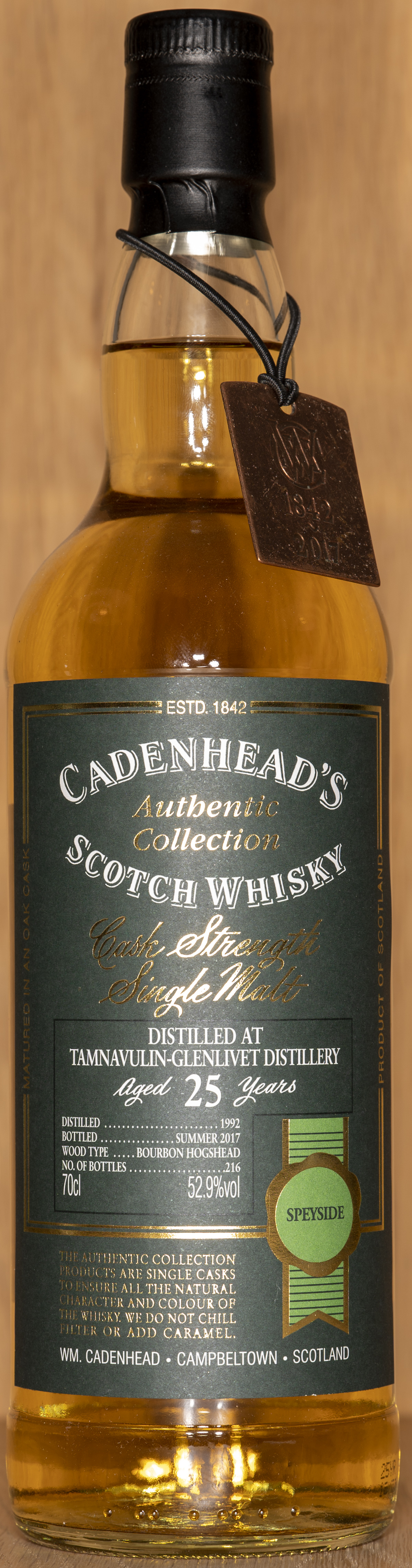 Billede: DSC_5024 - Cadenheads Authentic Collection Tamnavulin 25 - bottle front.jpg