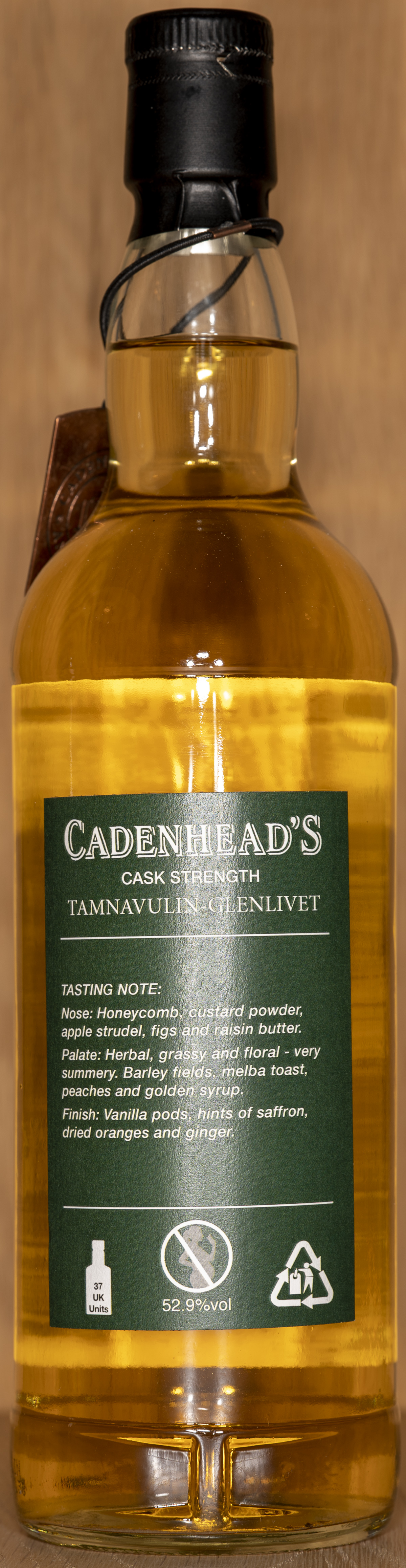 Billede: DSC_5025 -  - Cadenheads Authentic Collection Tamnavulin 25 - bottle back.jpg