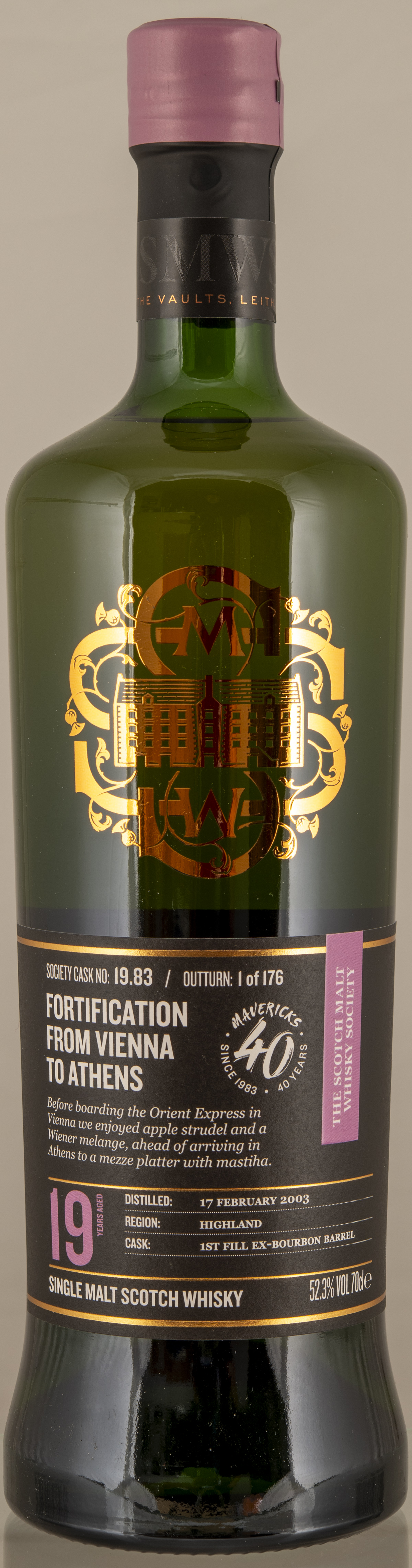 Billede: D85_8352 - SMWS 19.83 - Fortification from Vienna to Athens - bottle front .jpg