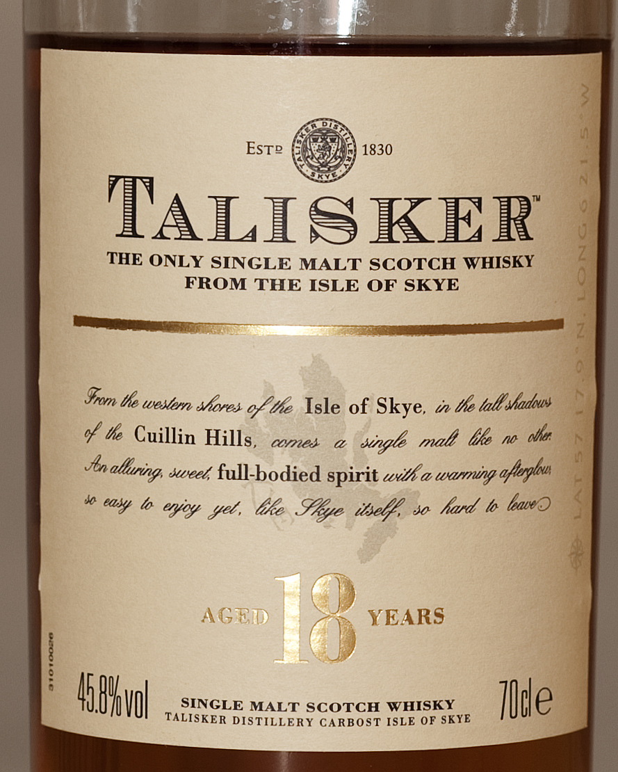Billede: talisker 18 - bottle label.jpg