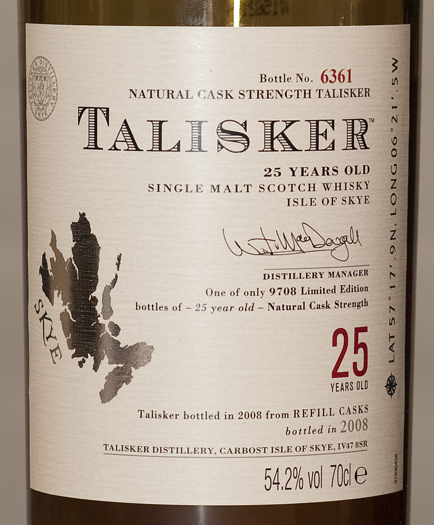 Billede: talisker 25 - bottle label.jpg