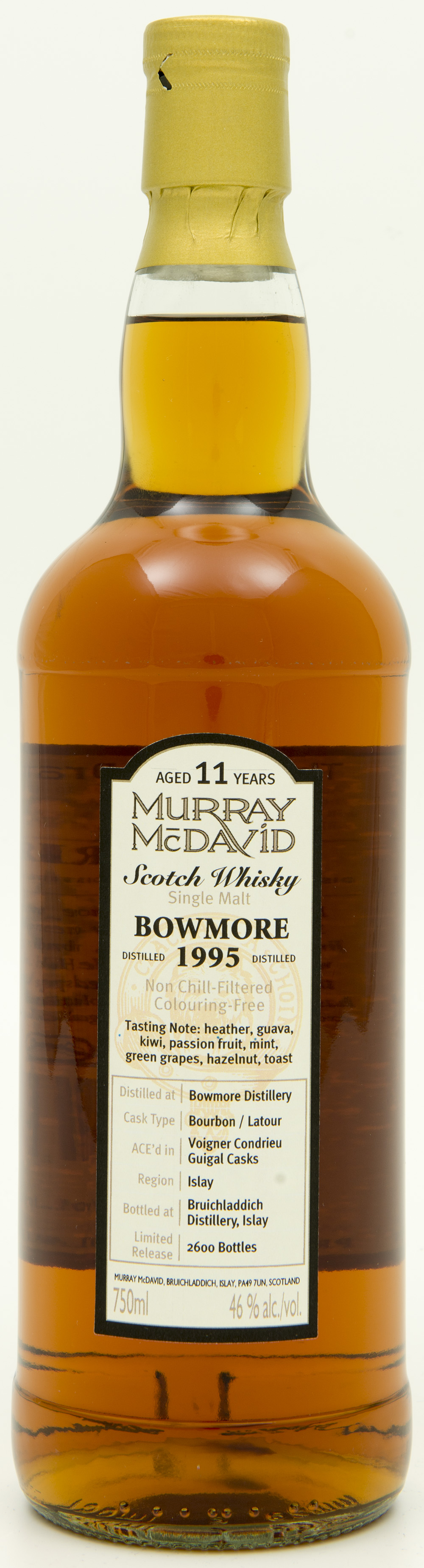 Billede: DSC_6569 Murray McDavid Bowmore 11 years 1995 - bottle front.jpg