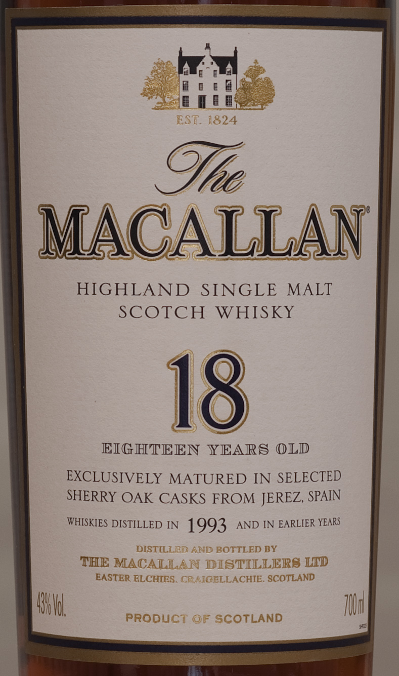 Billede: macallan 18 1993 - bottle front label.jpg